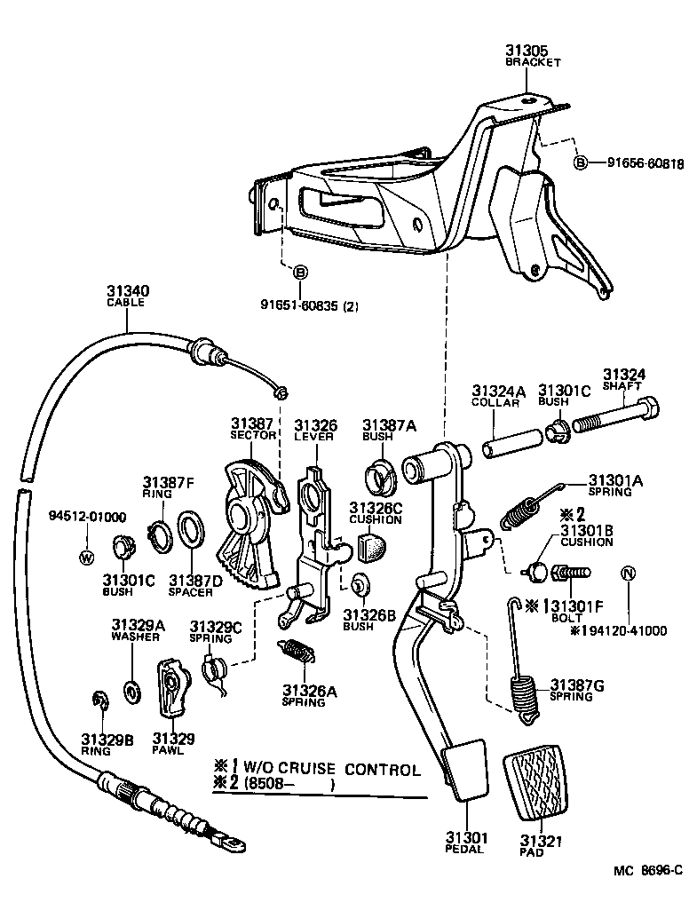  TERCEL |  CLUTCH PEDAL FLEXIBLE HOSE