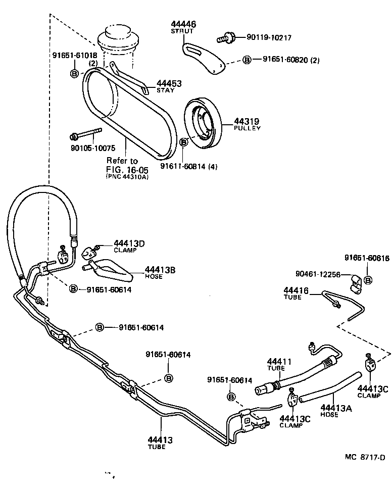  TERCEL |  POWER STEERING TUBE