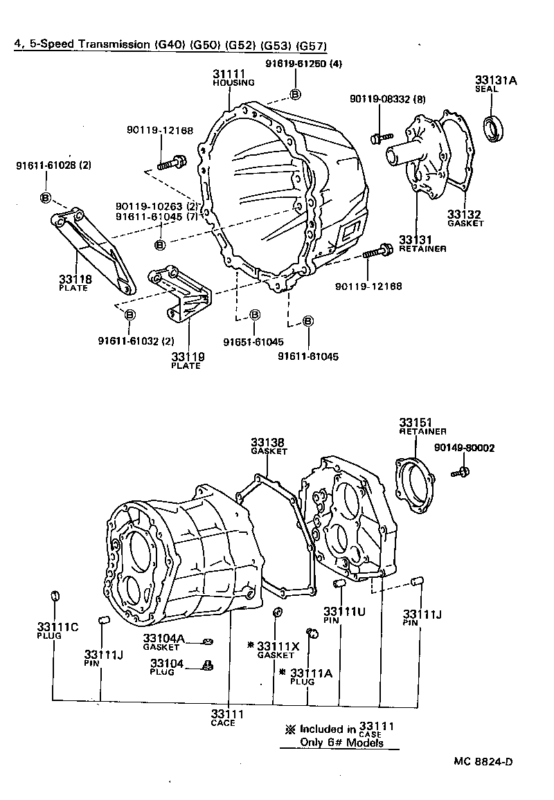  4 RUNNER TRUCK |  CLUTCH HOUSING TRANSMISSION CASE MTM