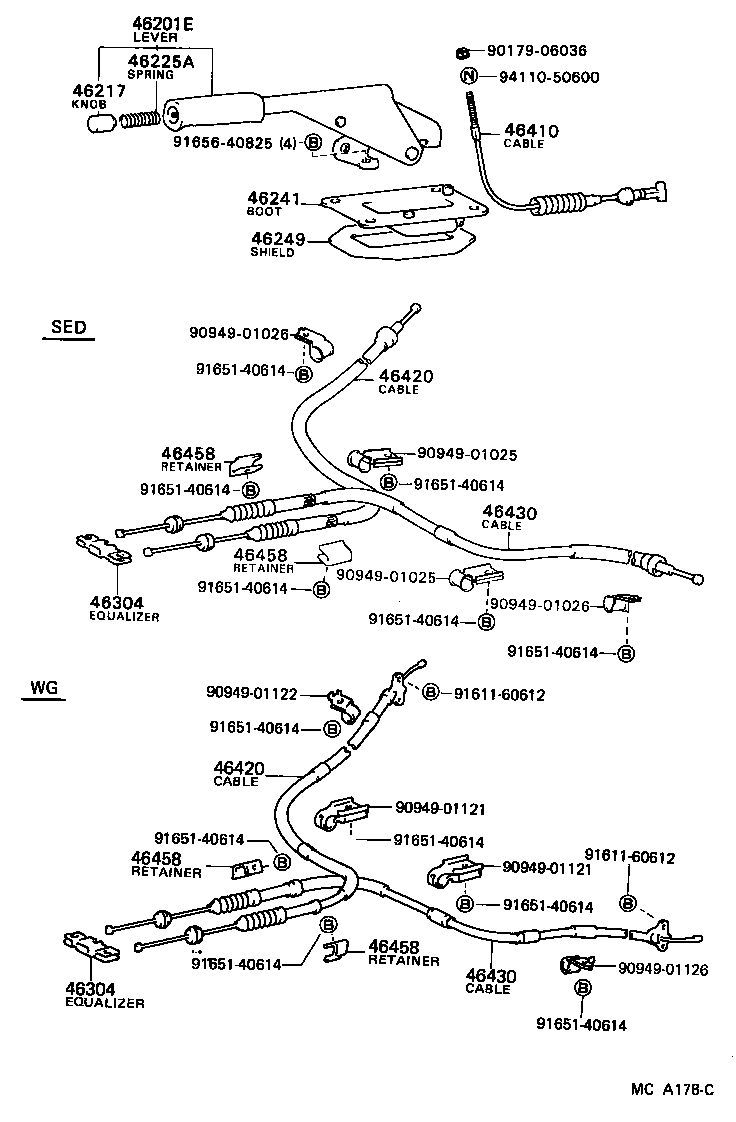  TERCEL |  PARKING BRAKE CABLE