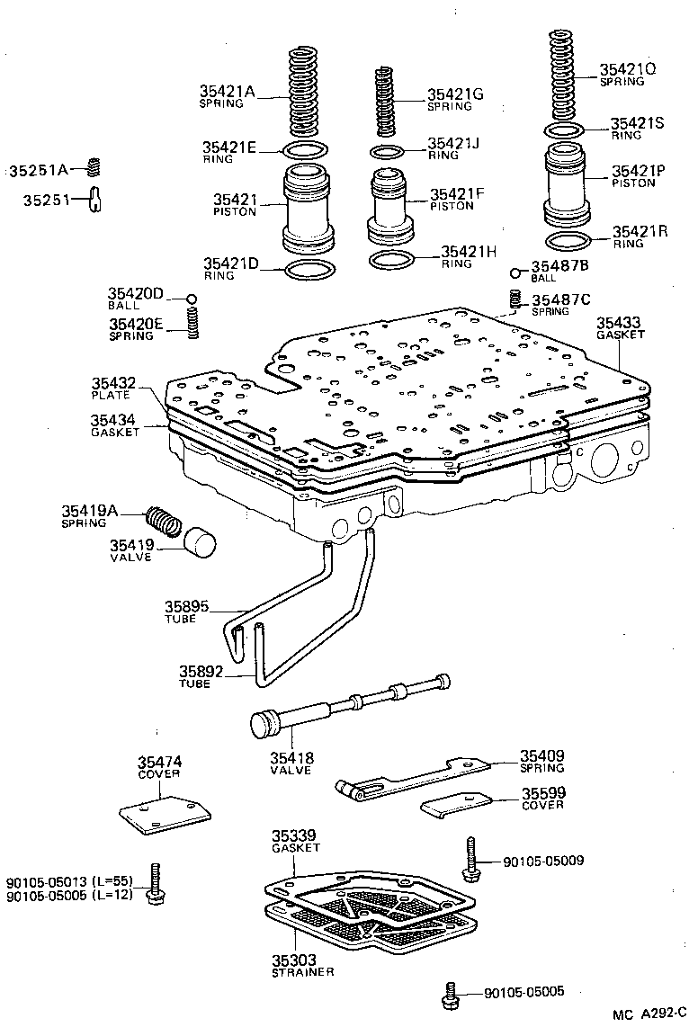  4 RUNNER TRUCK |  VALVE BODY OIL STRAINER ATM