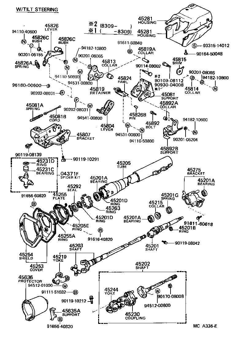  4 RUNNER TRUCK |  STEERING COLUMN SHAFT