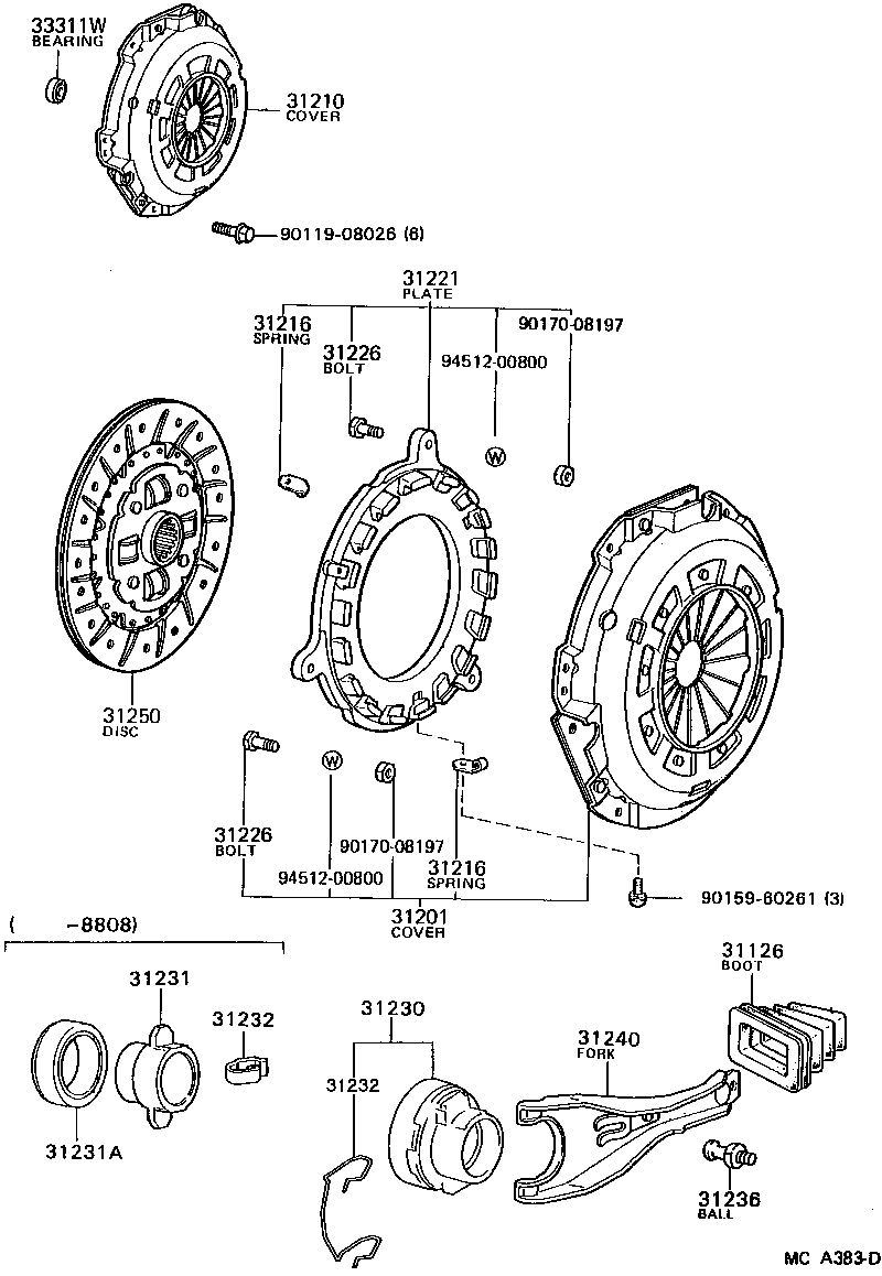  4 RUNNER TRUCK |  CLUTCH RELEASE FORK