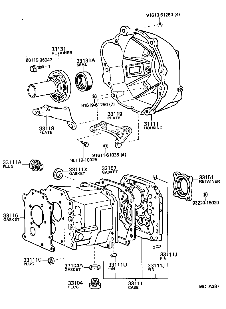  4 RUNNER TRUCK |  CLUTCH HOUSING TRANSMISSION CASE MTM