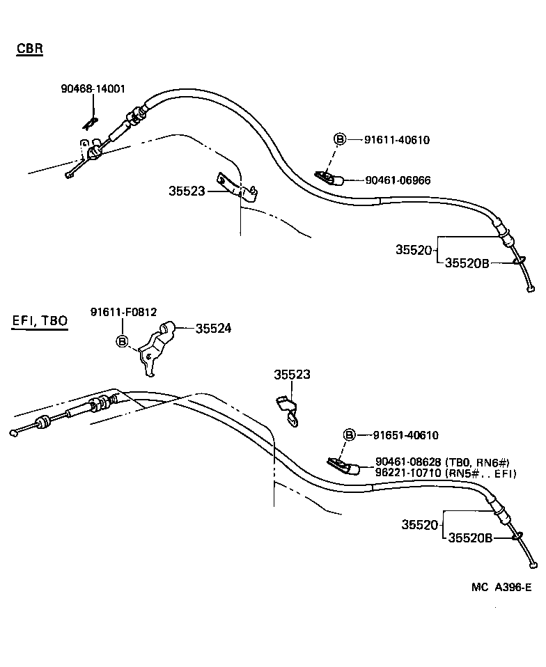  4 RUNNER TRUCK |  THROTTLE LINK VALVE LEVER ATM