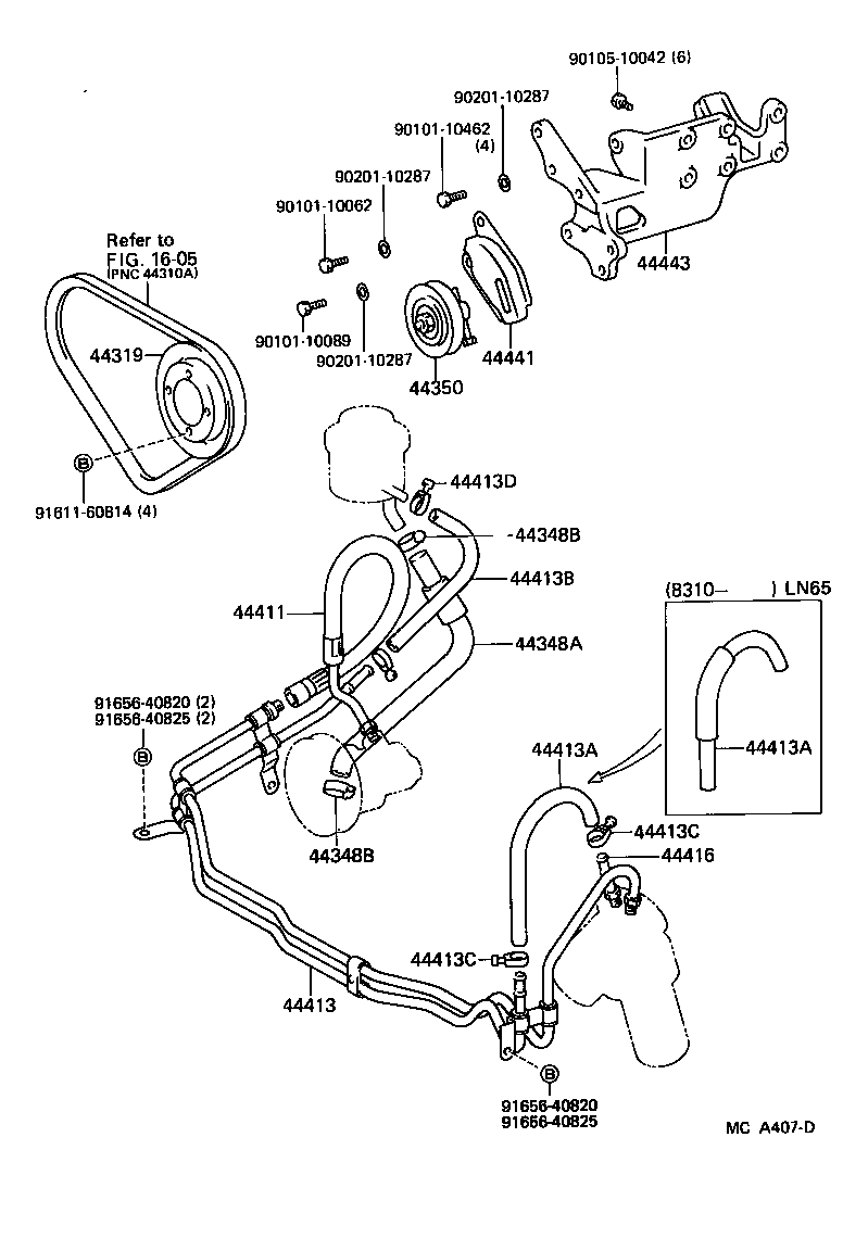  4 RUNNER TRUCK |  POWER STEERING TUBE