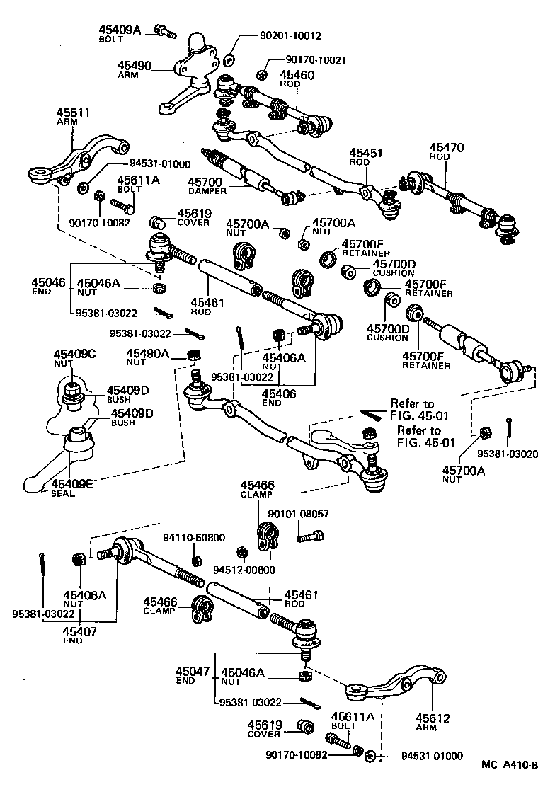  4 RUNNER TRUCK |  FRONT STEERING GEAR LINK