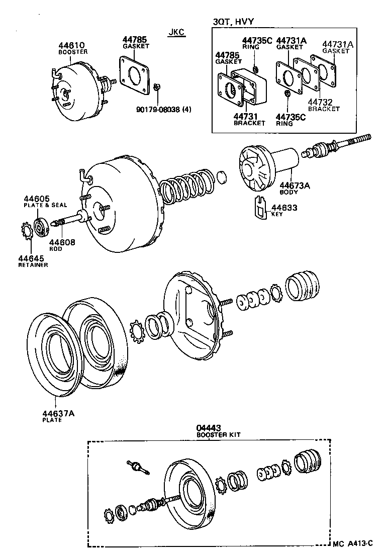  4 RUNNER TRUCK |  BRAKE BOOSTER VACUUM TUBE