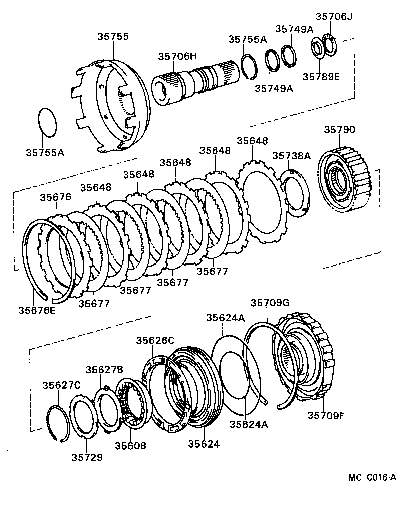 4 RUNNER TRUCK |  CENTER SUPPORT PLANETARY SUN GEAR ATM