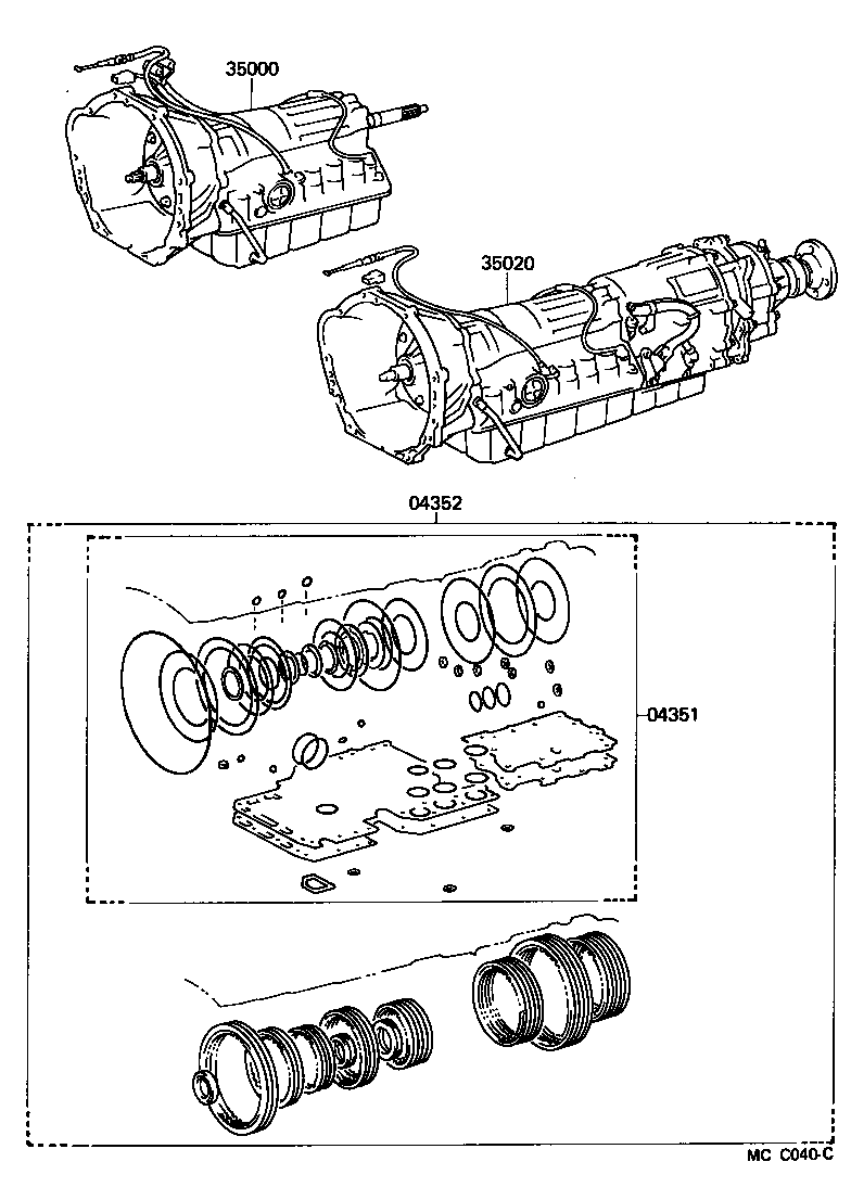 4 RUNNER TRUCK |  TRANSAXLE OR TRANSMISSION ASSY GASKET KIT ATM