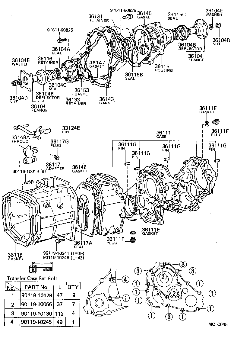  4 RUNNER TRUCK |  TRANSFER CASE EXTENSION HOUSING