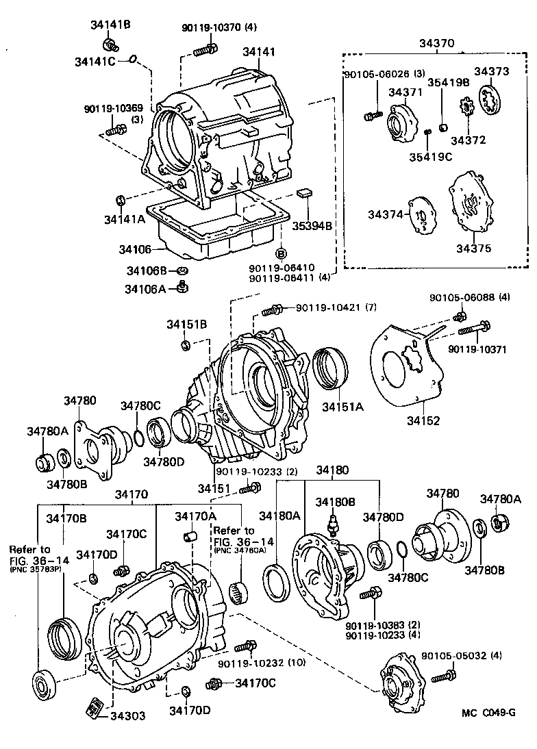  4 RUNNER TRUCK |  TRANSFER CASE EXTENSION HOUSING