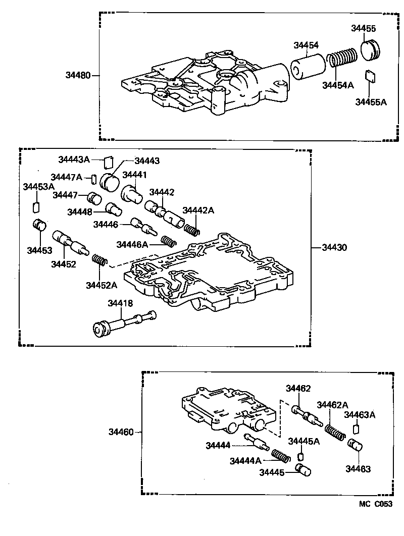  4 RUNNER TRUCK |  TRANSFER VALVE BODY VALVE LEVER