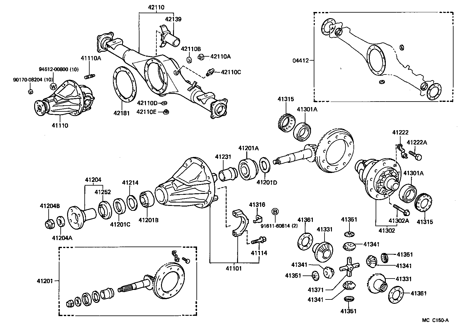  4 RUNNER TRUCK |  REAR AXLE HOUSING DIFFERENTIAL