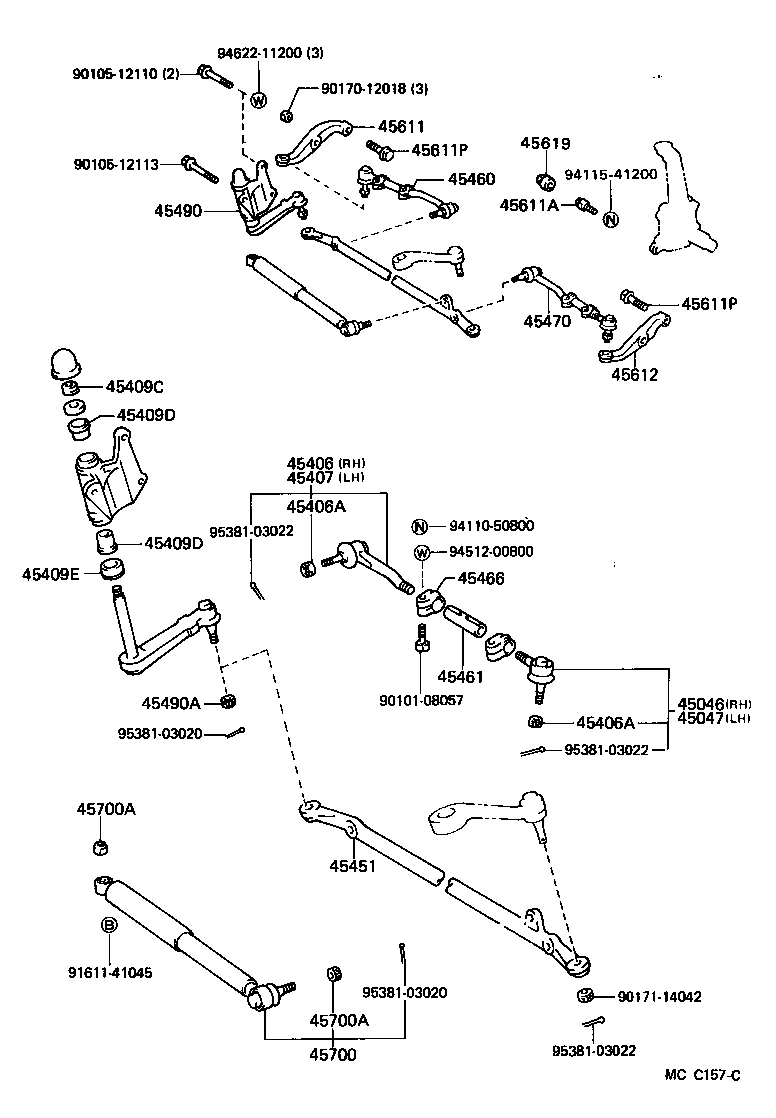  4 RUNNER TRUCK |  FRONT STEERING GEAR LINK