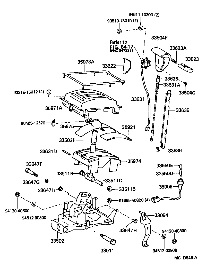  CAMRY |  SHIFT LEVER RETAINER
