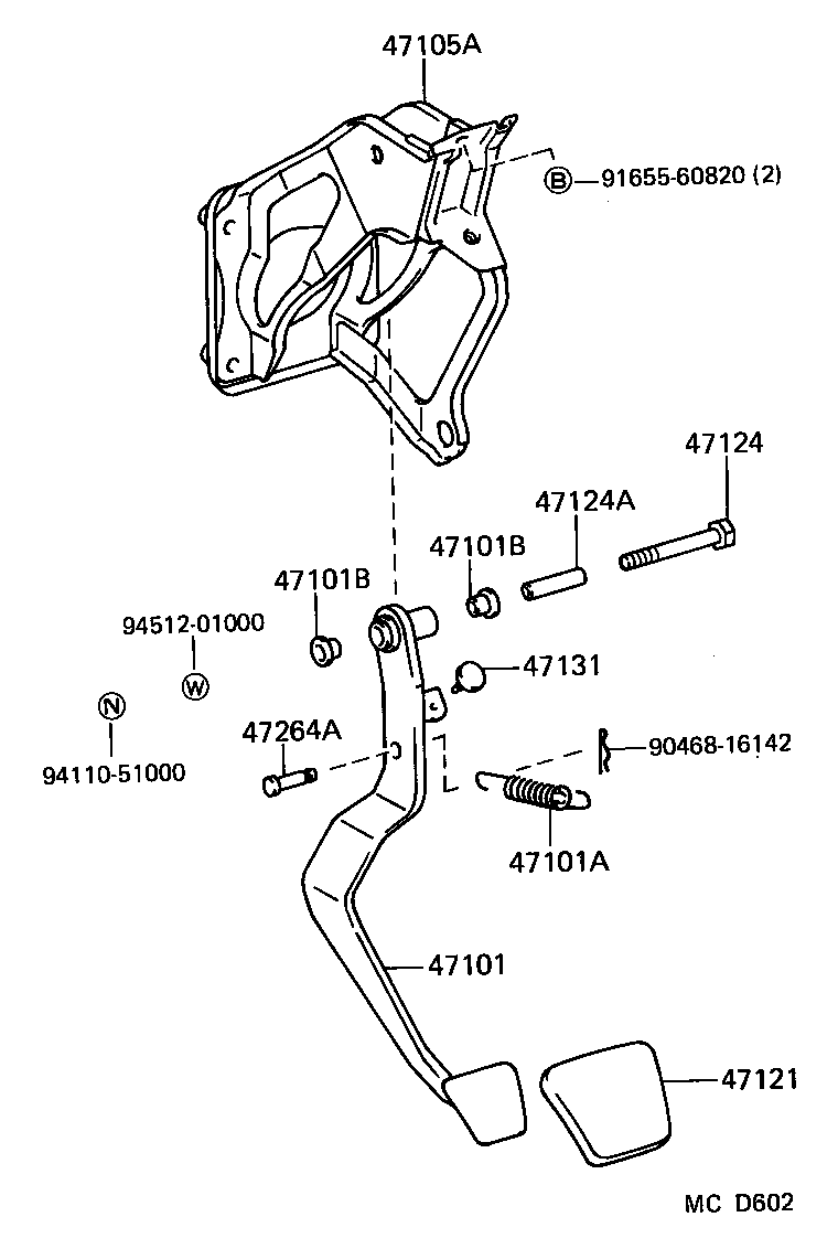  CAMRY |  BRAKE PEDAL BRACKET