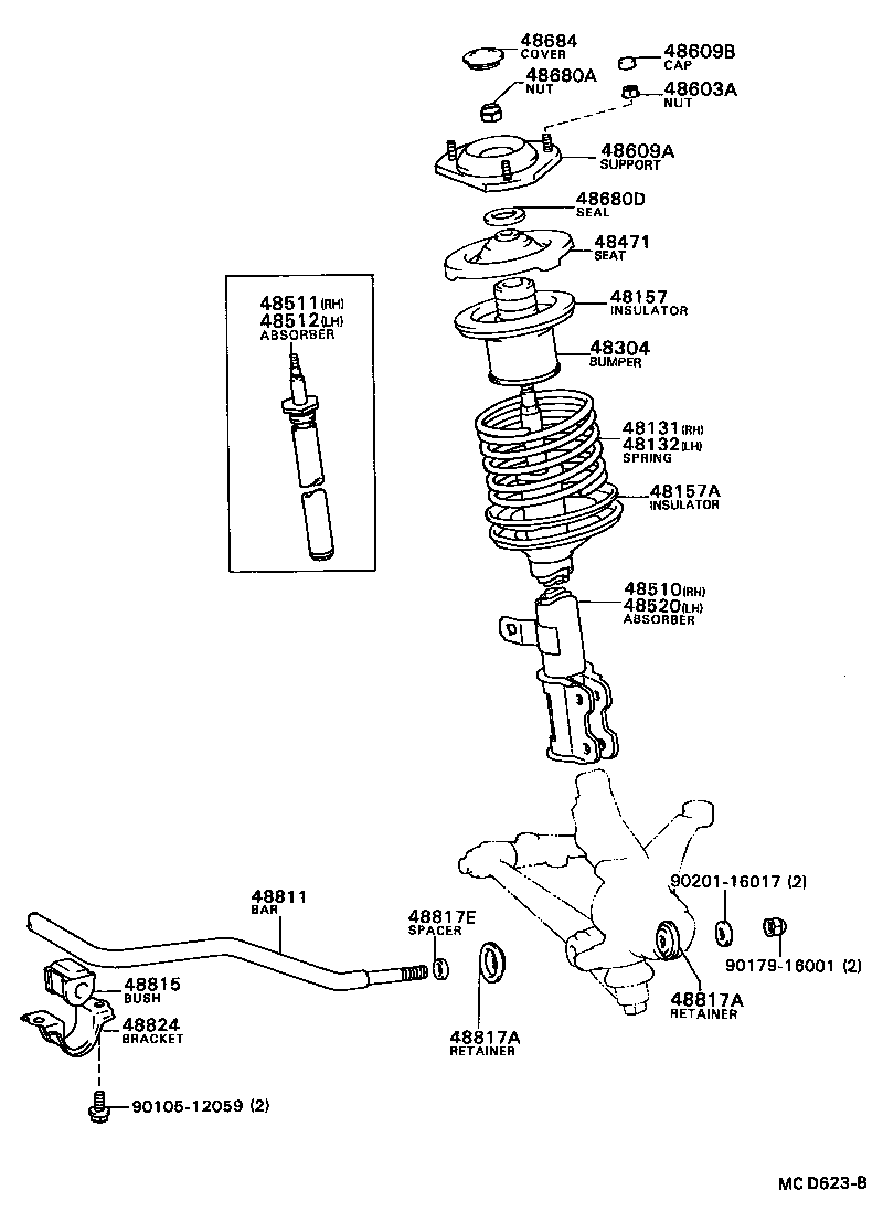  CAMRY |  FRONT SPRING SHOCK ABSORBER