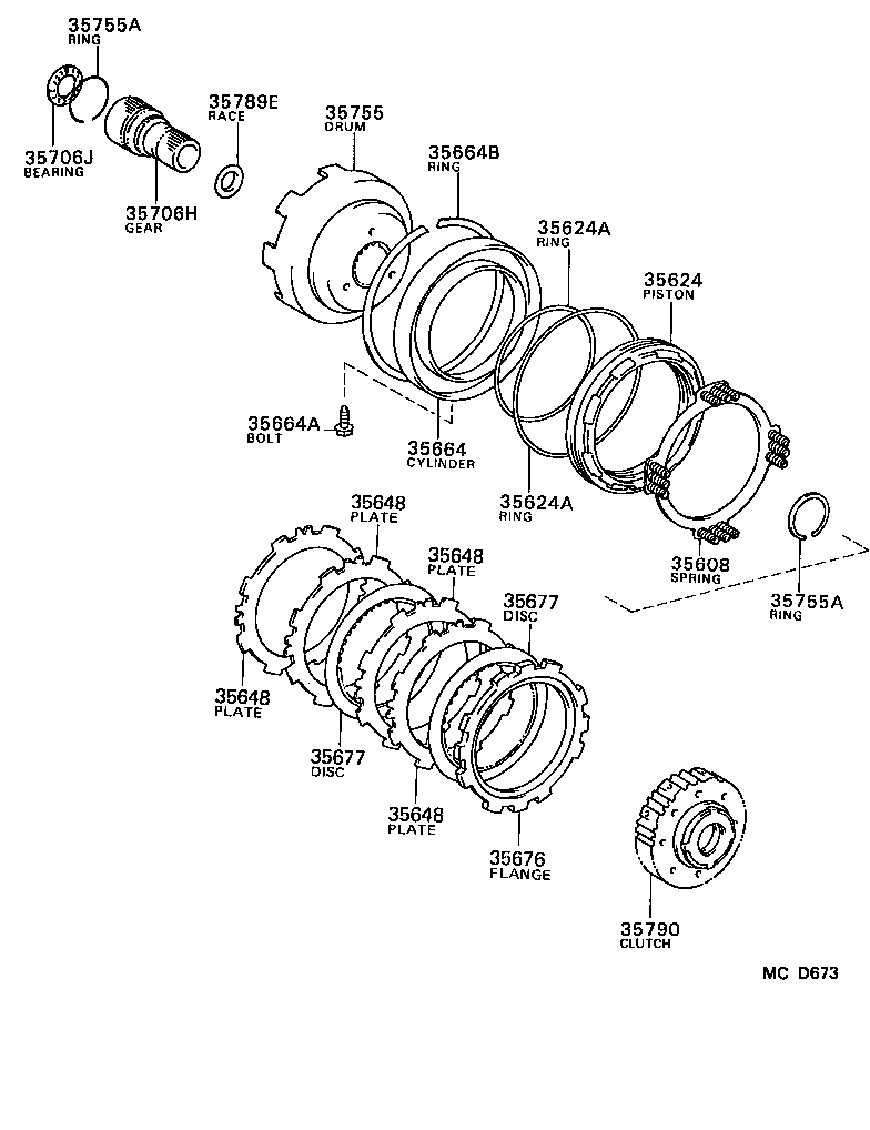  TERCEL |  CENTER SUPPORT PLANETARY SUN GEAR ATM