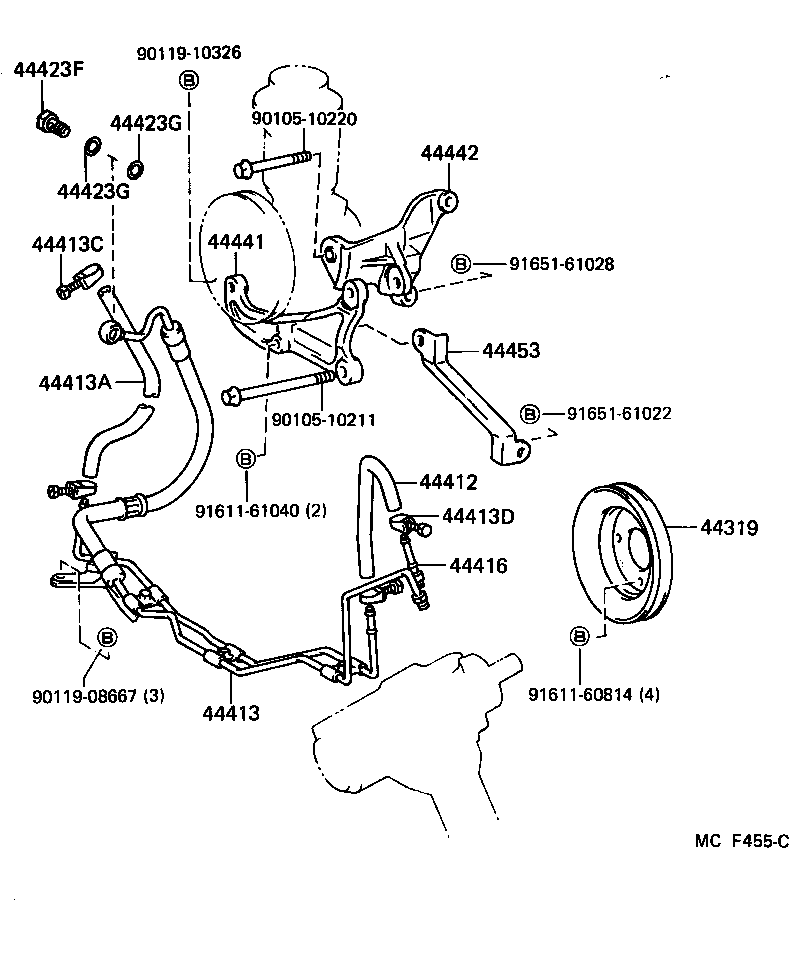  4 RUNNER TRUCK |  POWER STEERING TUBE