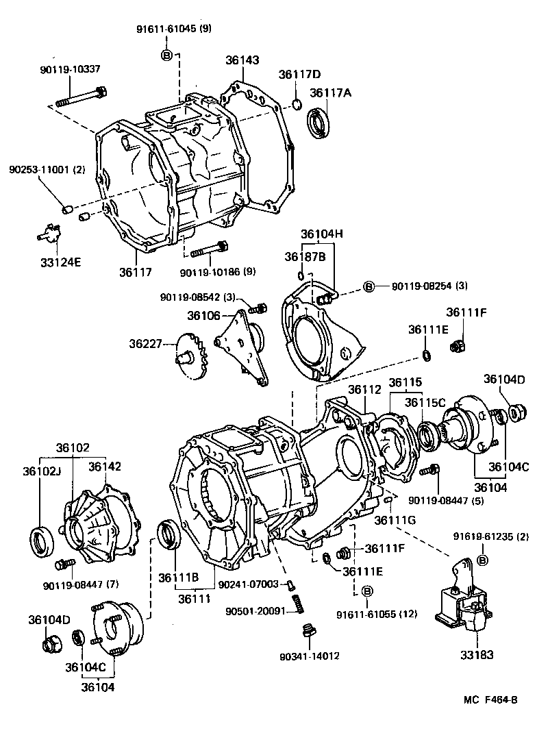  4 RUNNER TRUCK |  TRANSFER CASE EXTENSION HOUSING