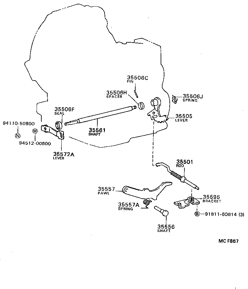 TERCEL |  THROTTLE LINK VALVE LEVER ATM