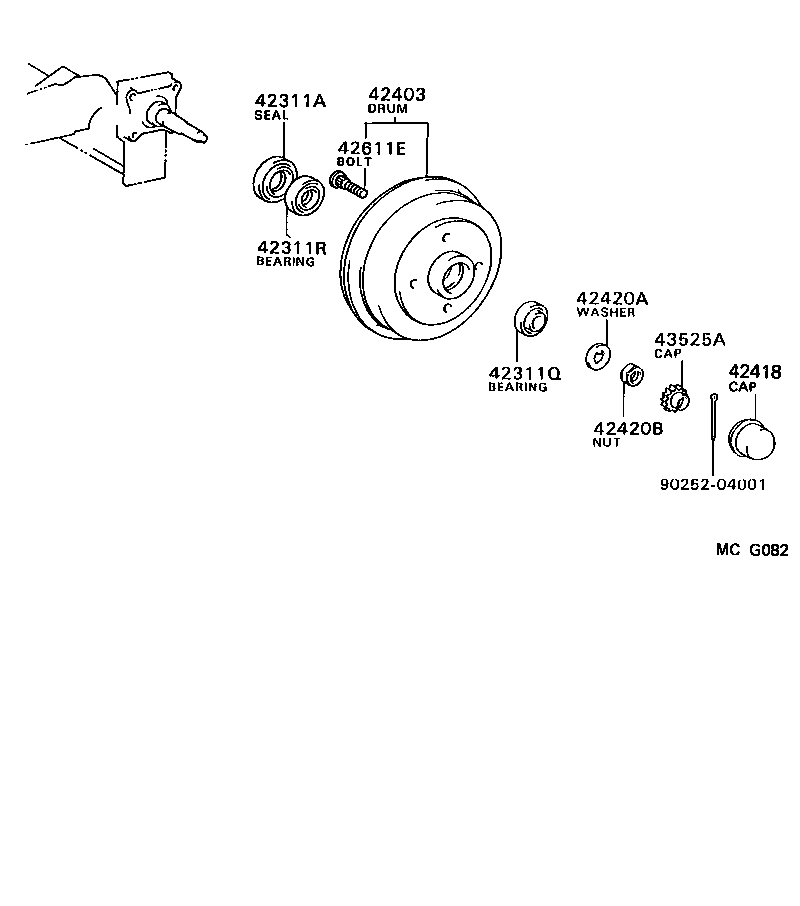  TERCEL |  REAR AXLE SHAFT HUB