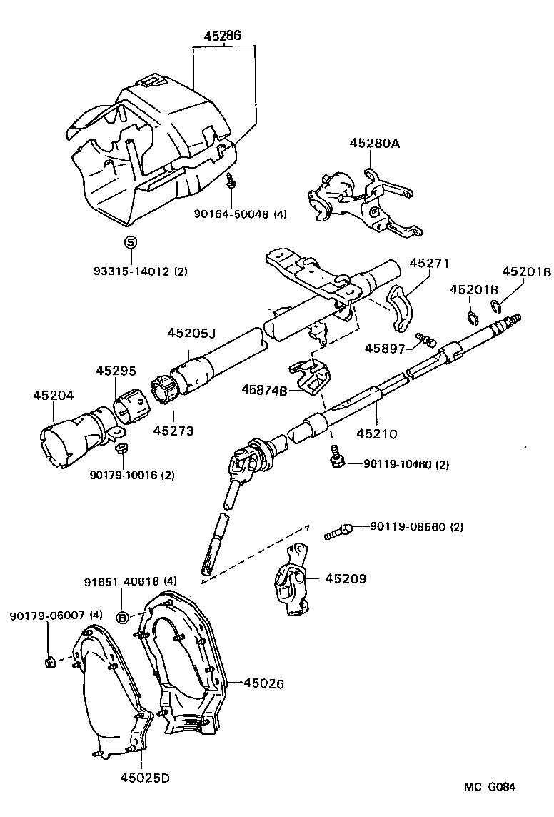  TERCEL |  STEERING COLUMN SHAFT