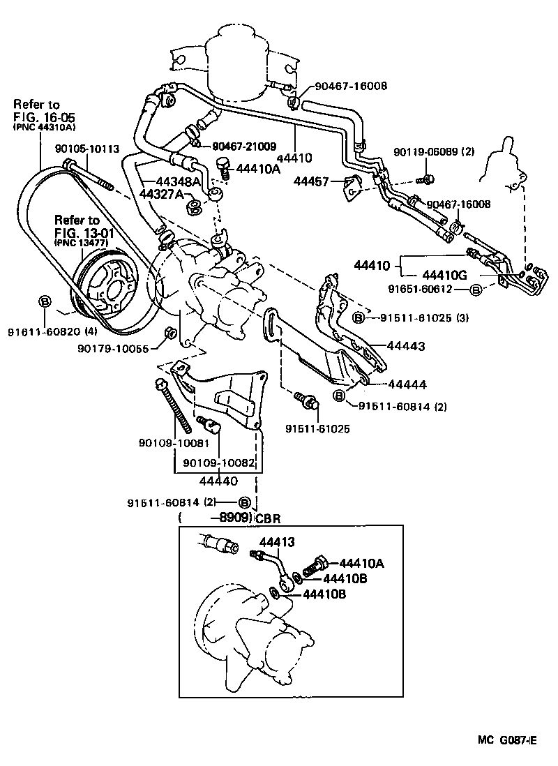  TERCEL |  POWER STEERING TUBE