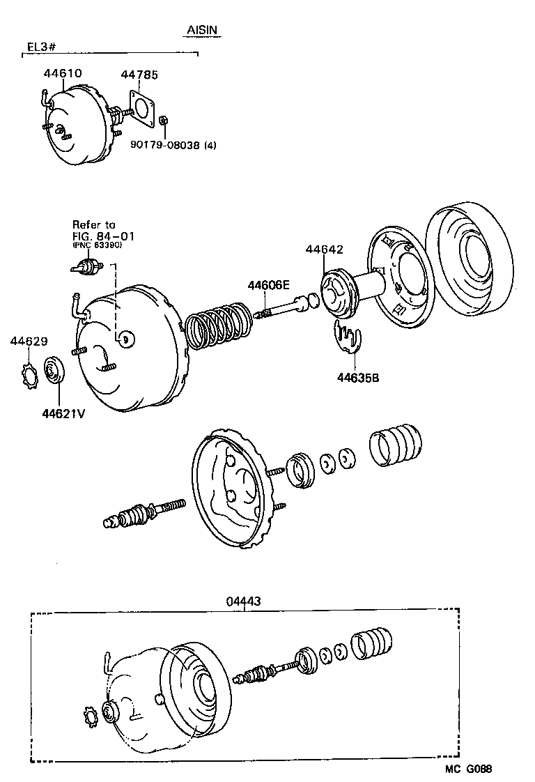  TERCEL |  BRAKE BOOSTER VACUUM TUBE