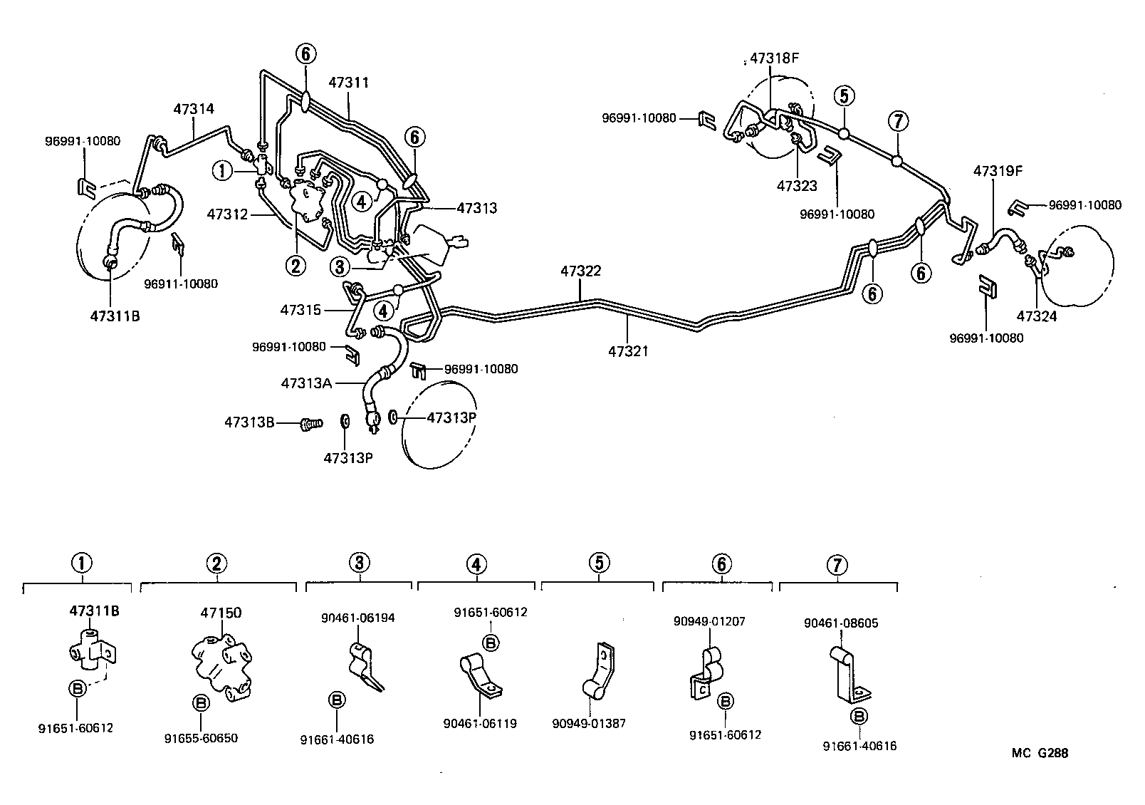  TERCEL |  BRAKE TUBE CLAMP