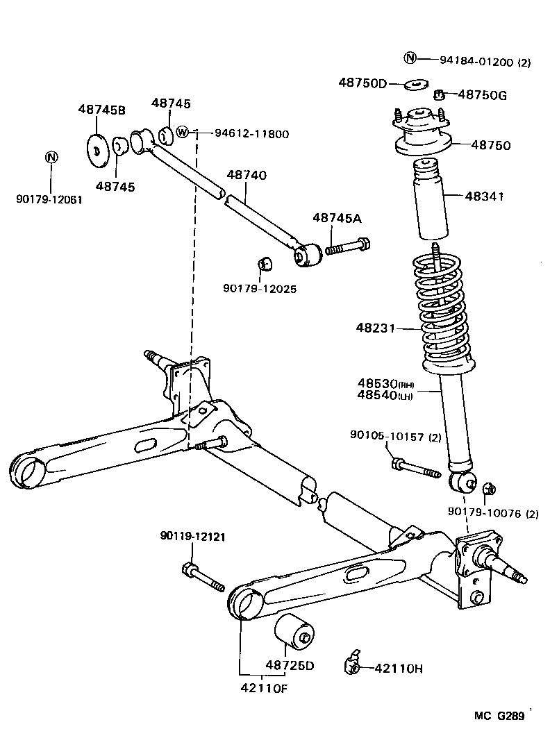  TERCEL |  REAR SPRING SHOCK ABSORBER