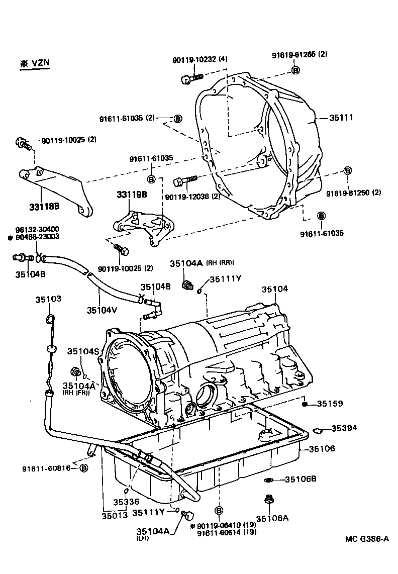  4 RUNNER TRUCK |  TRANSMISSION CASE OIL PAN ATM
