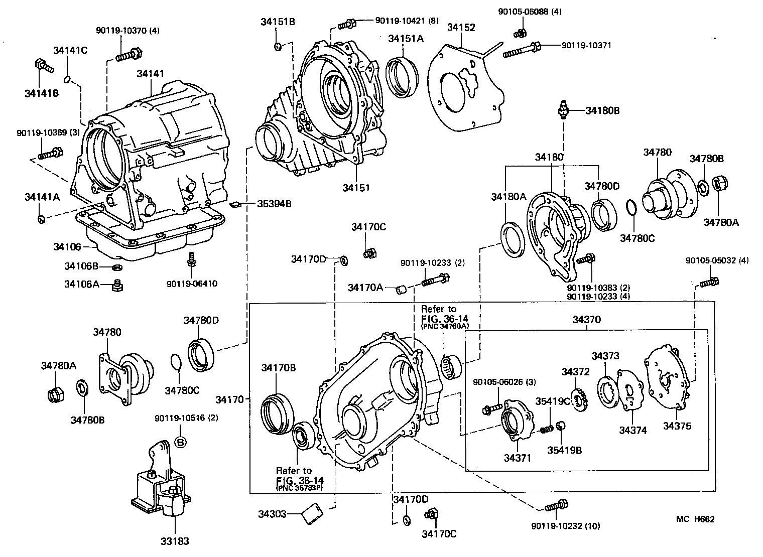  4 RUNNER TRUCK |  TRANSFER CASE EXTENSION HOUSING