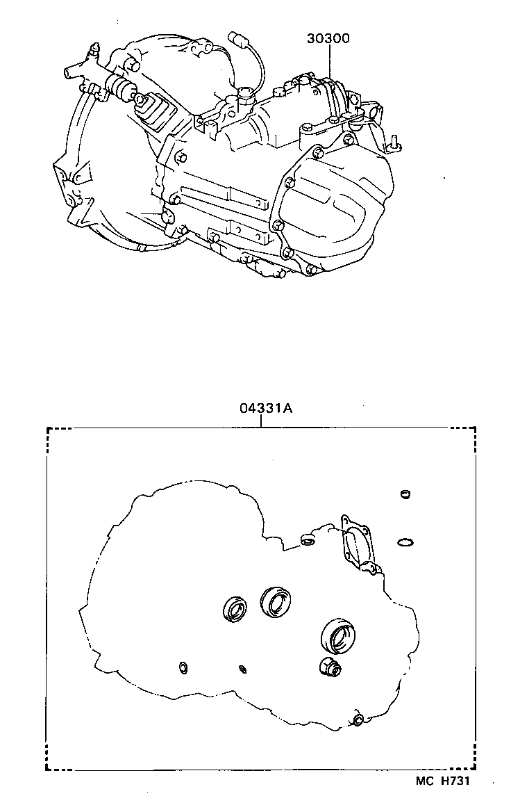  TERCEL |  TRANSAXLE OR TRANSMISSION ASSY GASKET KIT MTM