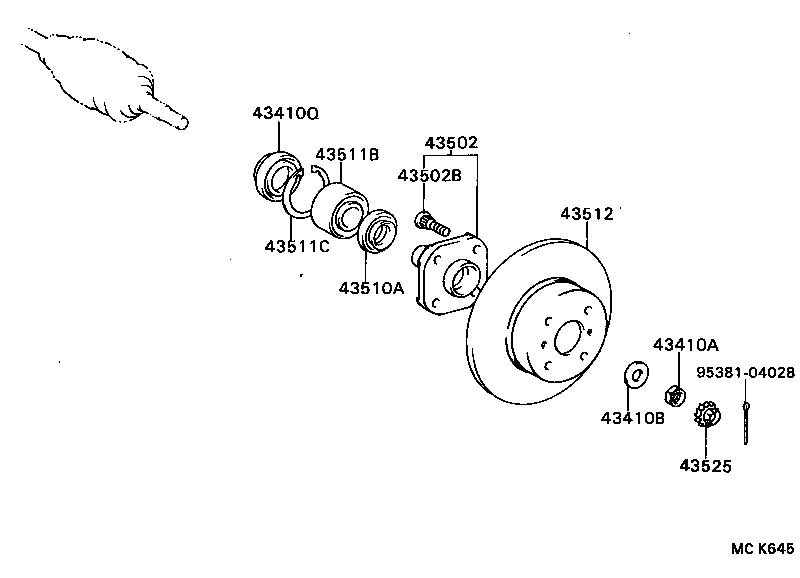  TERCEL |  FRONT AXLE HUB