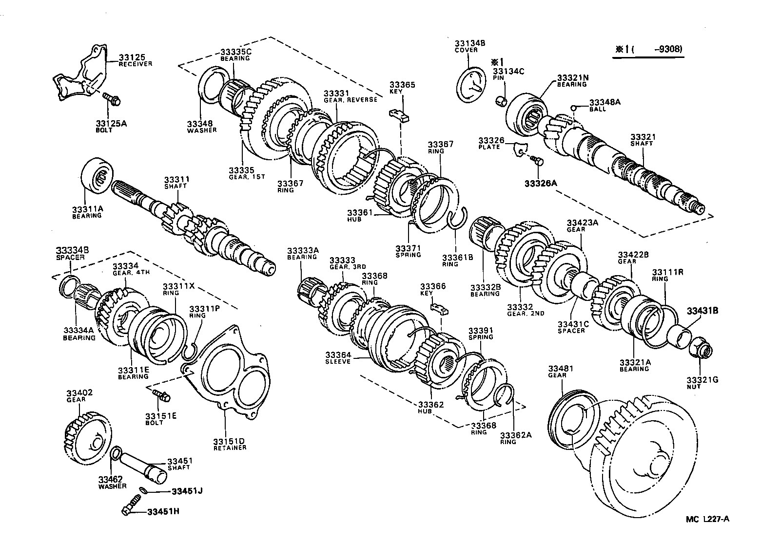  TERCEL |  TRANSMISSION GEAR MTM