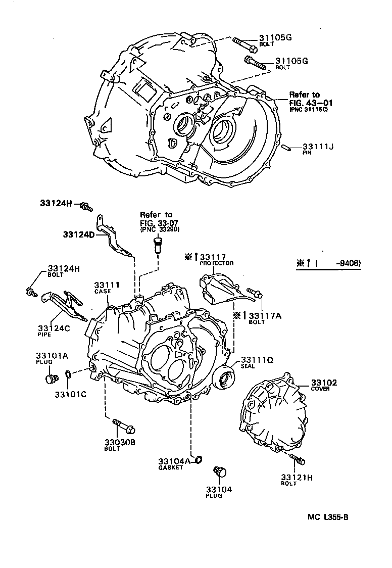  TERCEL |  CLUTCH HOUSING TRANSMISSION CASE MTM