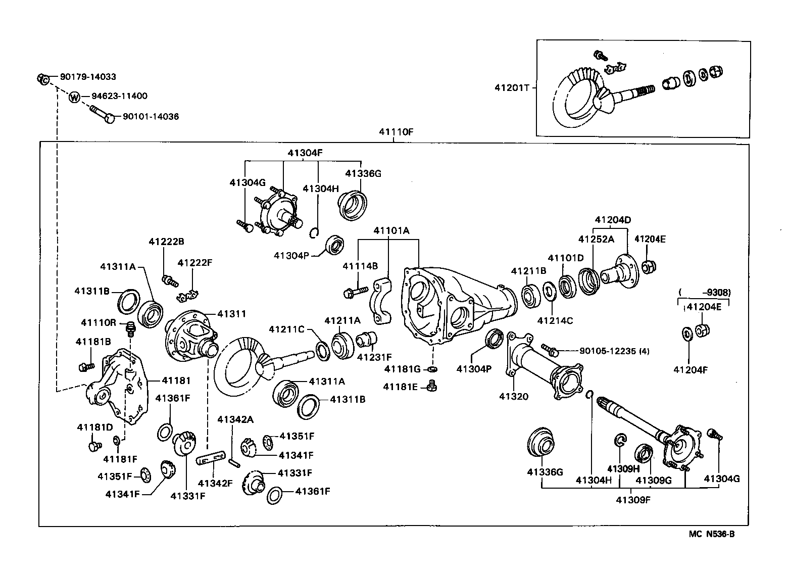  T100 |  FRONT AXLE HOUSING DIFFERENTIAL