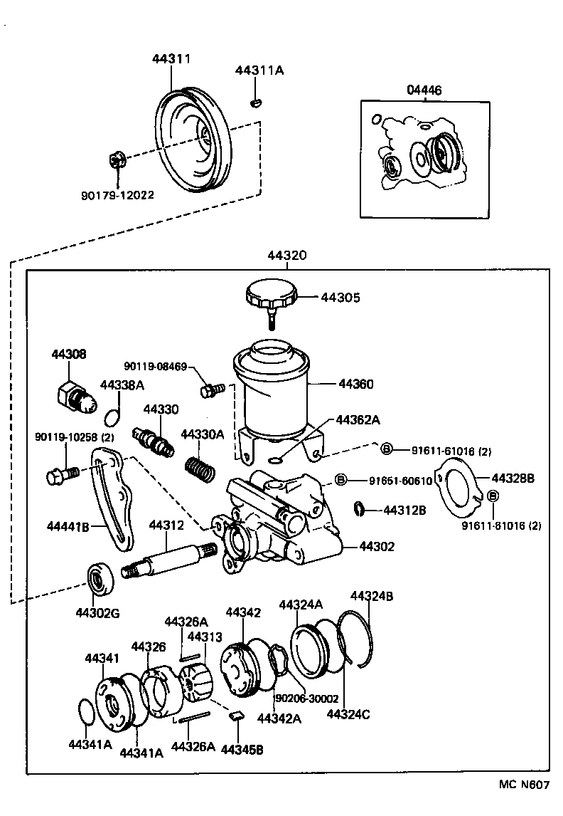  T100 |  VANE PUMP RESERVOIR POWER STEERING