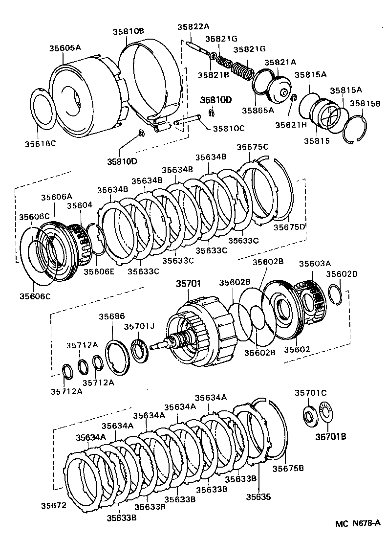  T100 |  BRAKE BAND MULTIPLE DISC CLUTCH ATM
