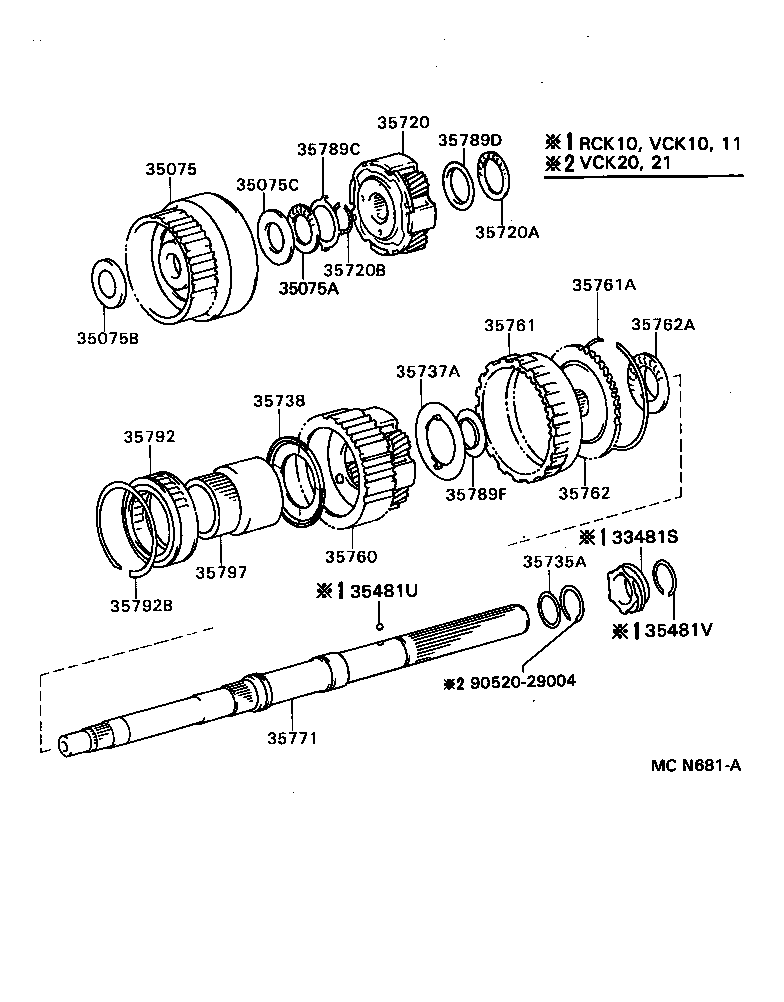  T100 |  PLANETARY GEAR REVERSE PISTON COUNTER GEAR ATM