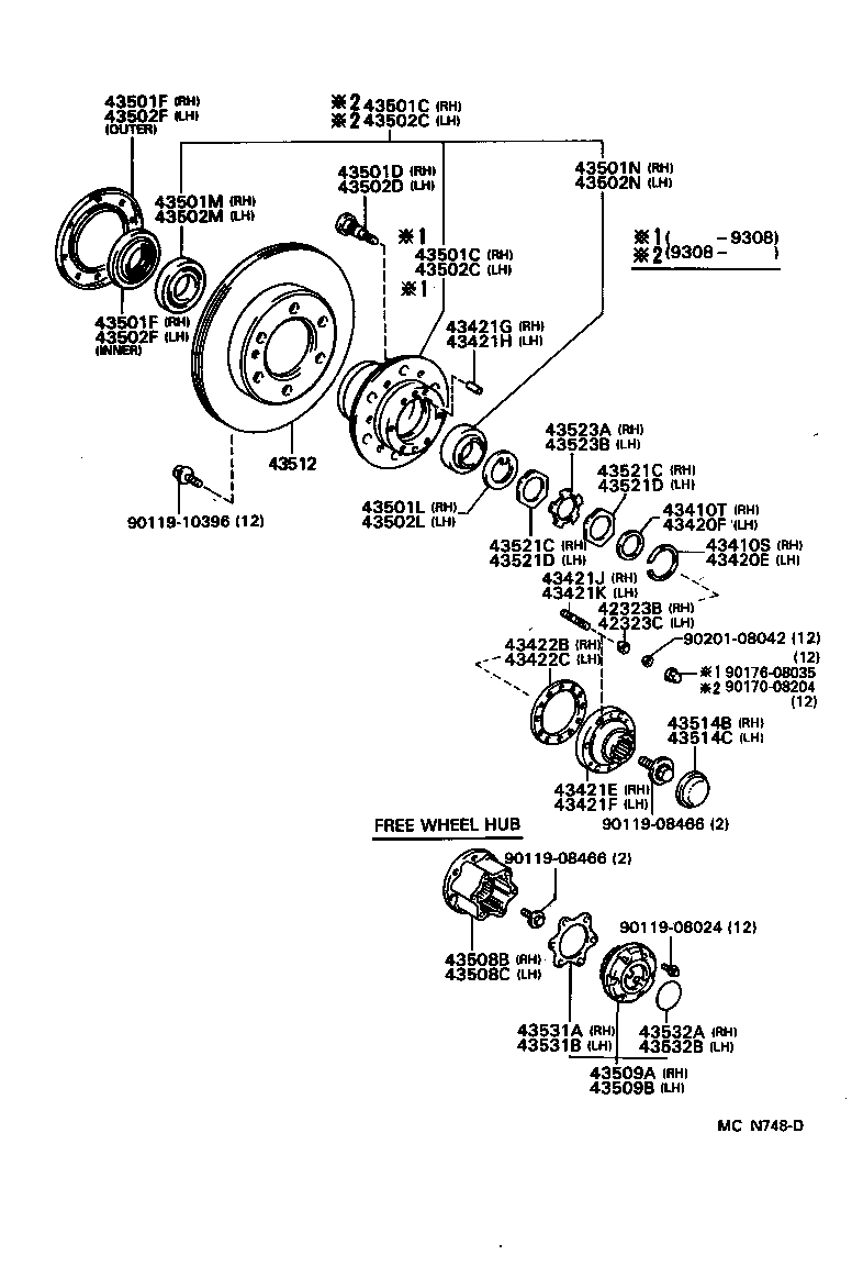  T100 |  FRONT AXLE HUB