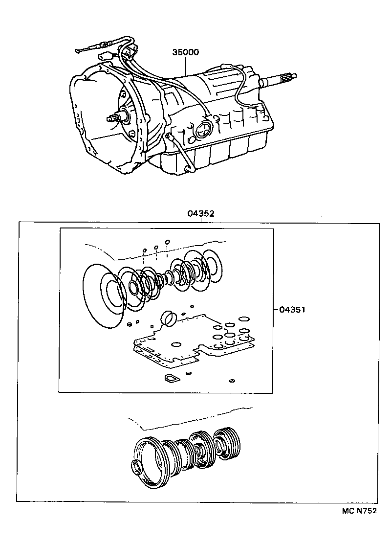  T100 |  TRANSAXLE OR TRANSMISSION ASSY GASKET KIT ATM