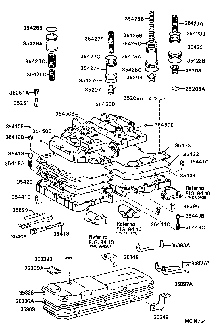  T100 |  VALVE BODY OIL STRAINER ATM