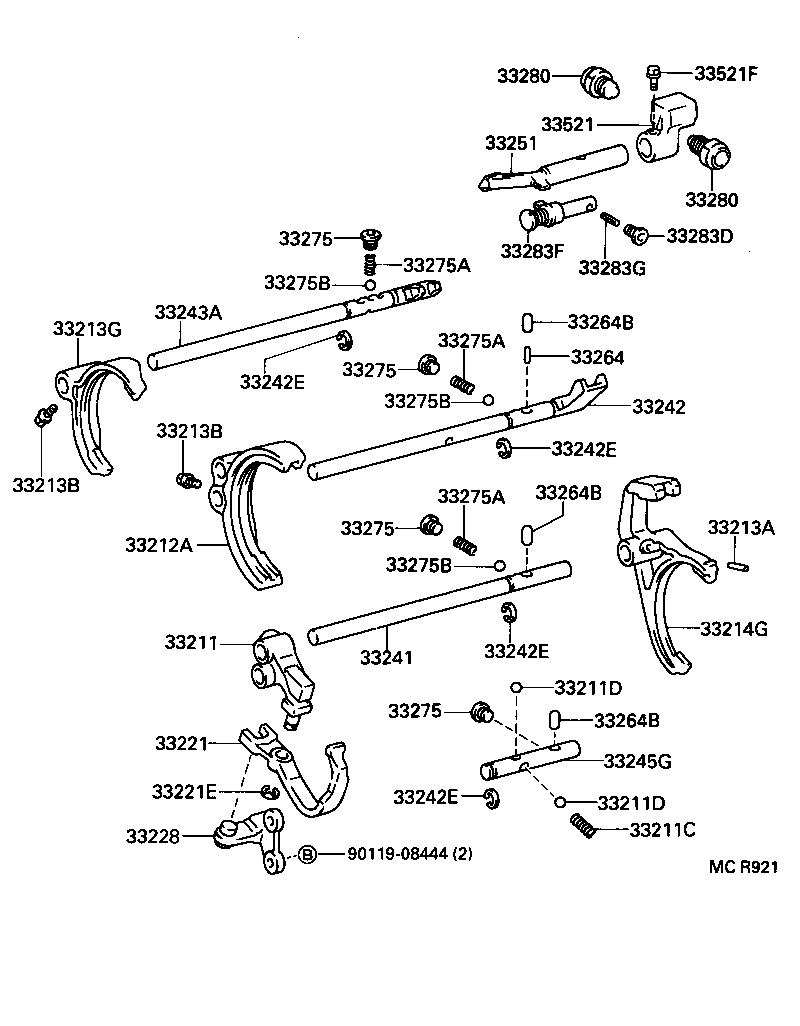  4 RUNNER TRUCK |  GEAR SHIFT FORK LEVER SHAFT MTM