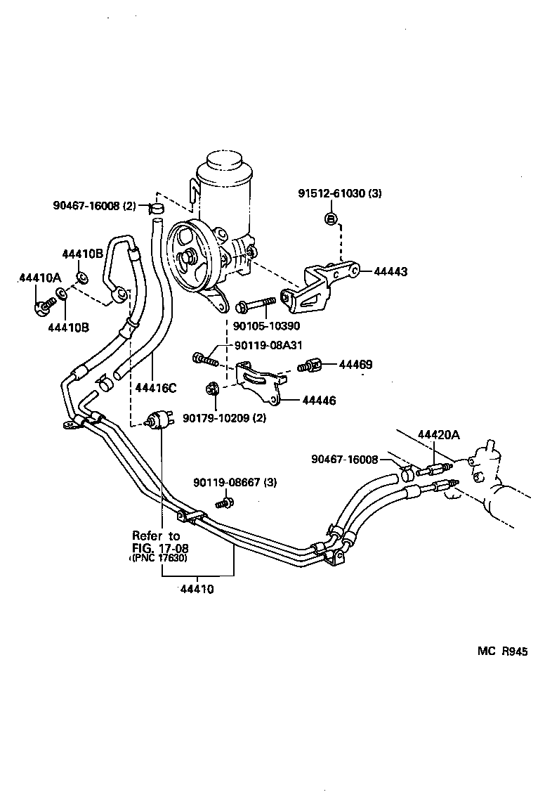  T100 |  POWER STEERING TUBE