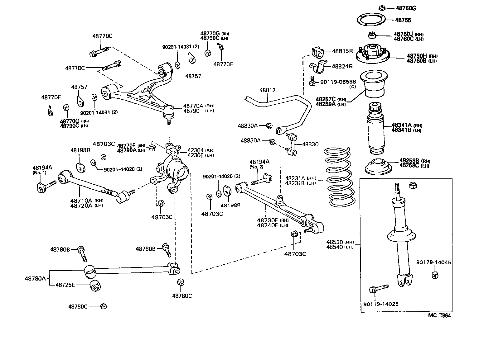  GS300 |  REAR SPRING SHOCK ABSORBER