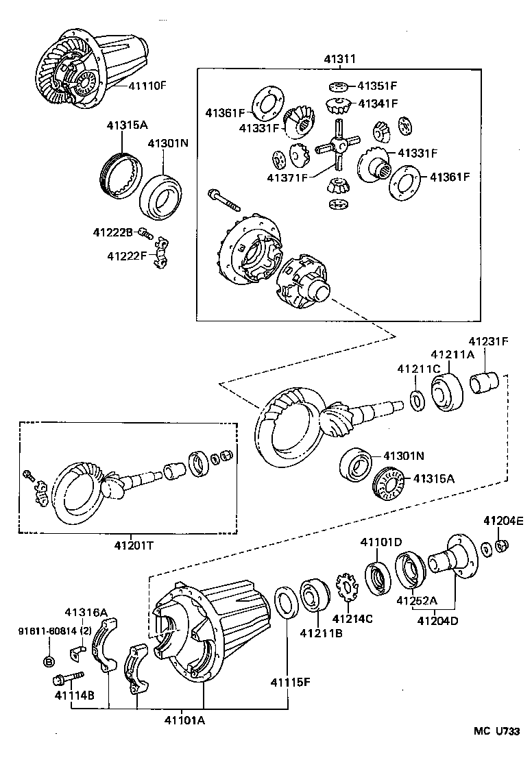  LX450 |  FRONT AXLE HOUSING DIFFERENTIAL