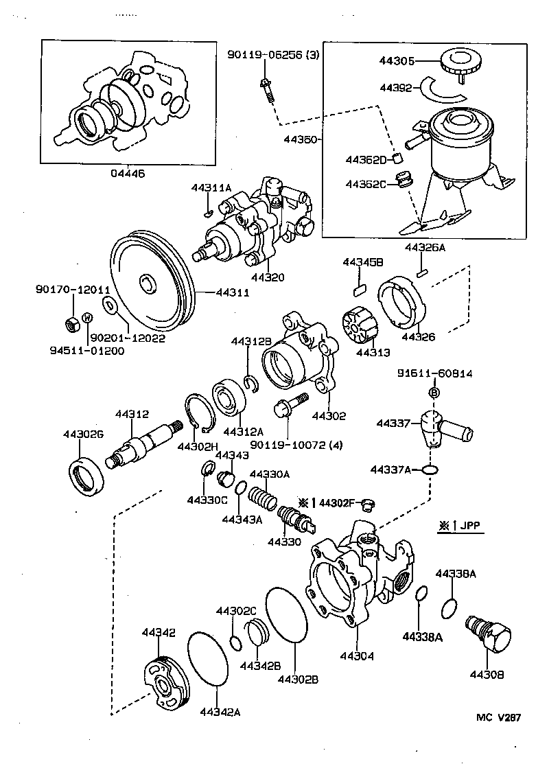 4 RUNNER TRUCK | VANE PUMP RESERVOIR POWER STEERING